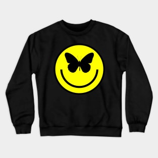 Butterfly Smiley | Acid Bath Tilley Logo Crewneck Sweatshirt